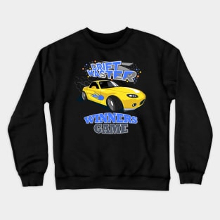 Drift Master Yellow Car design Crewneck Sweatshirt